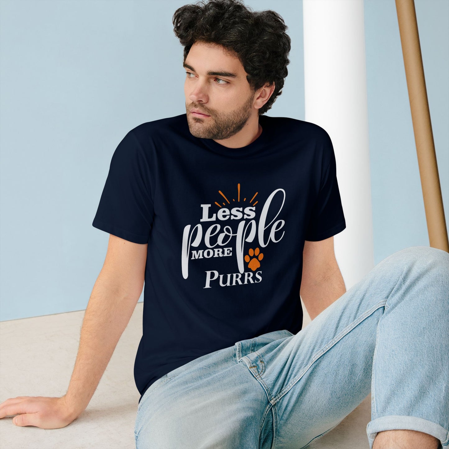 Less People More Purrs Unisex Print Shirt