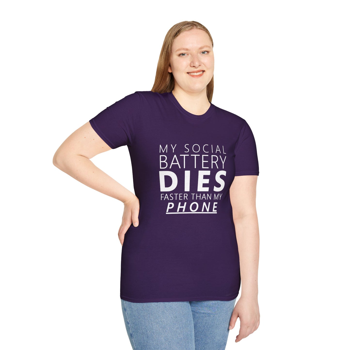 My Social Battery Dies Unisex T-Shirt
