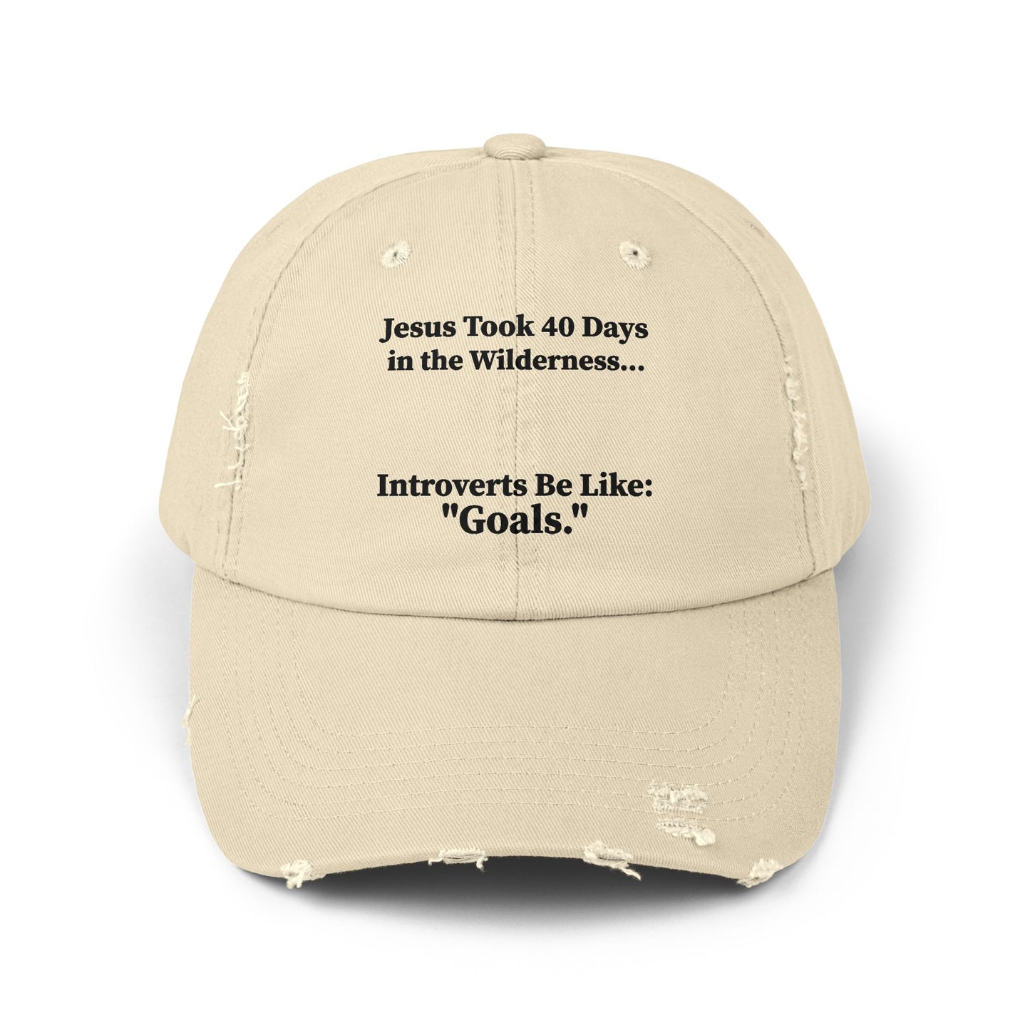 Unisex Distressed Cap with Motivational Quotes