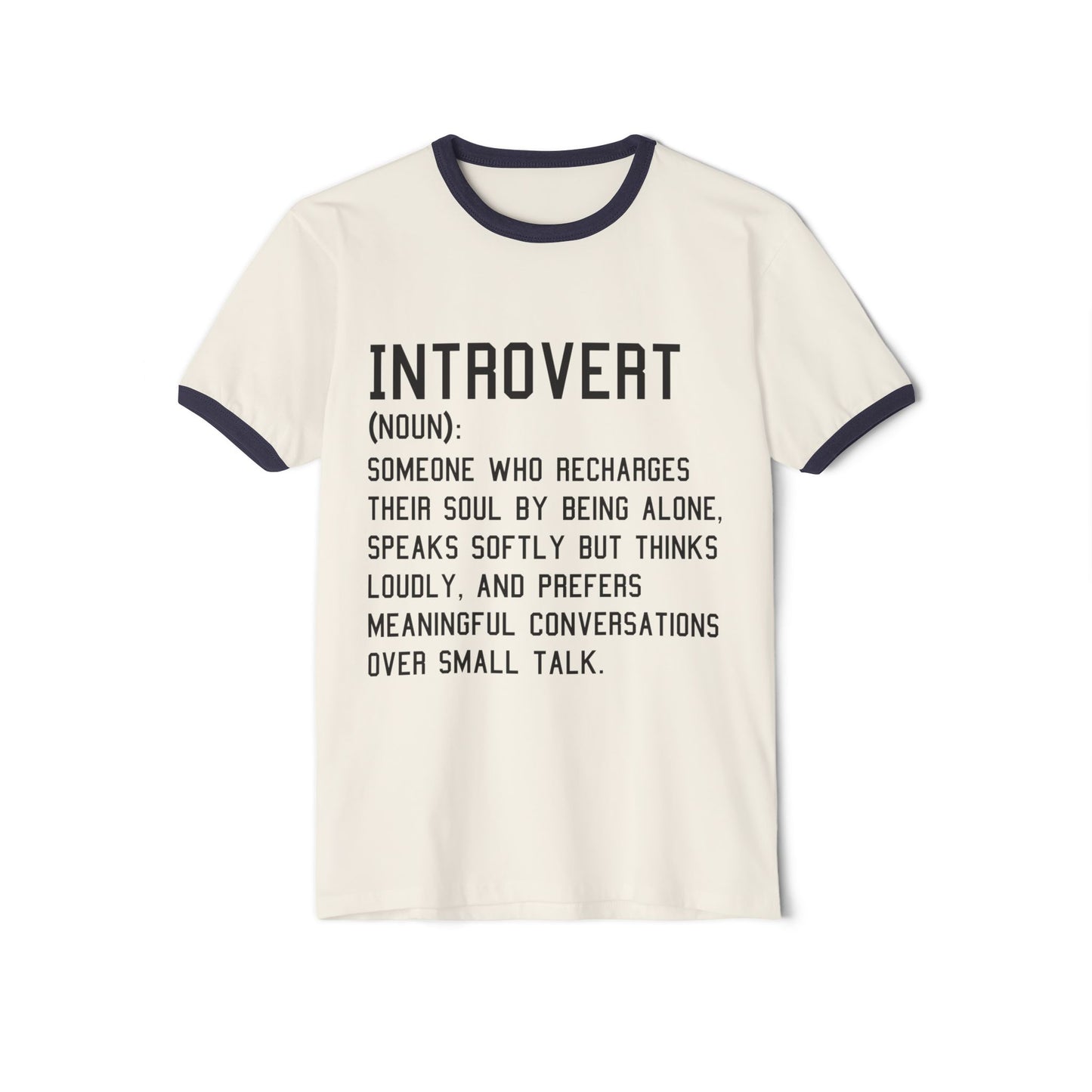 Unisex Introvert Cotton Ringer Unisex T-Shirt