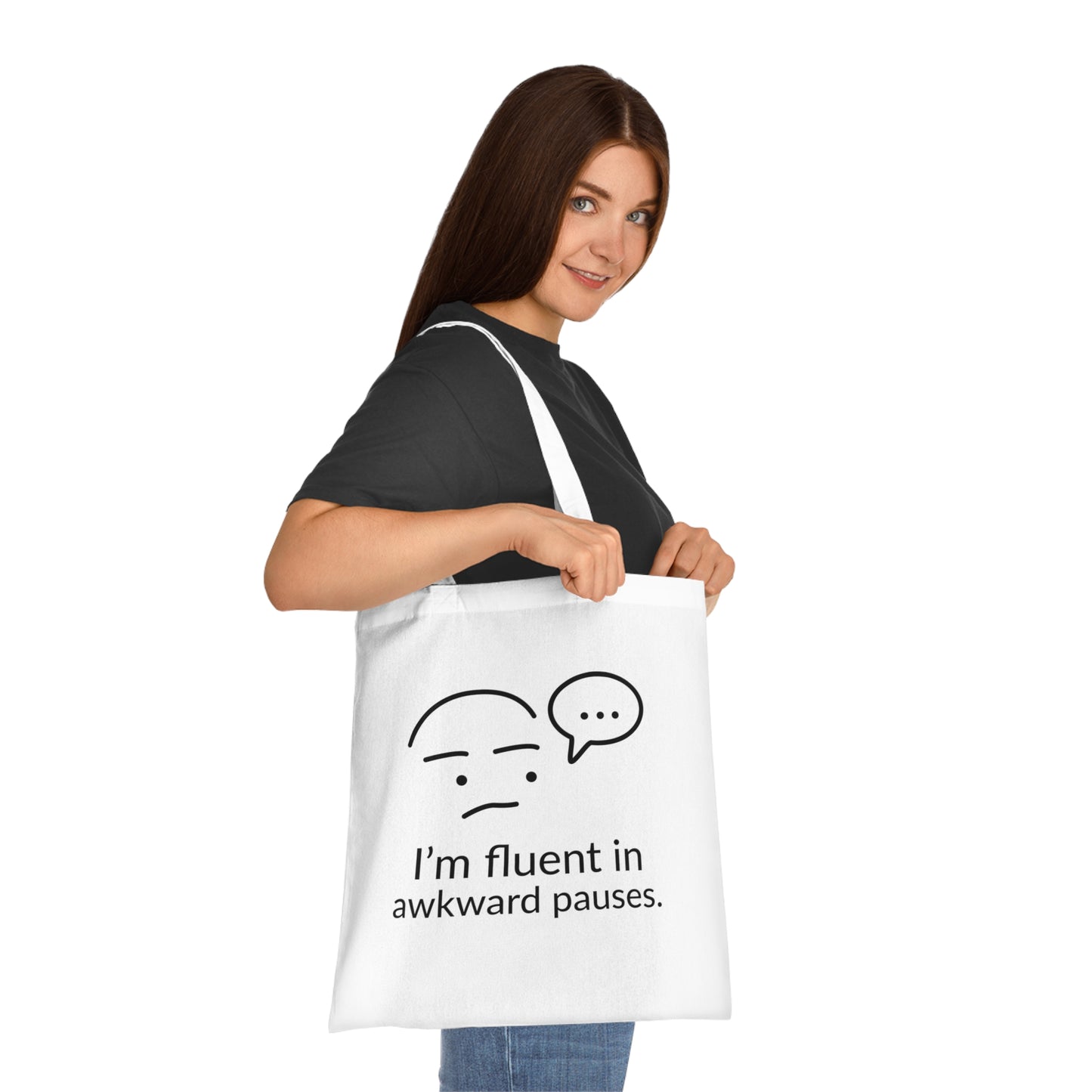 Eco-Friendly Awkward Pauses Cotton Tote Bag