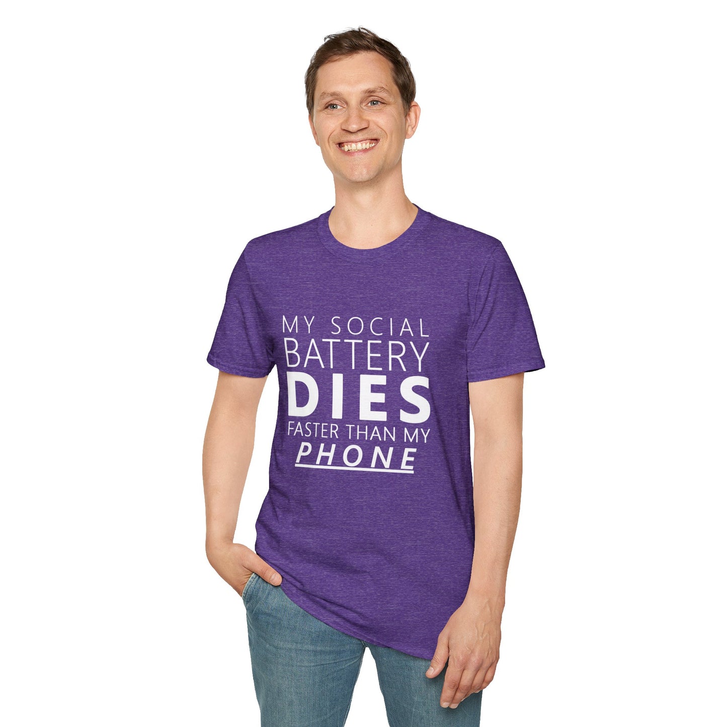 My Social Battery Dies Unisex T-Shirt