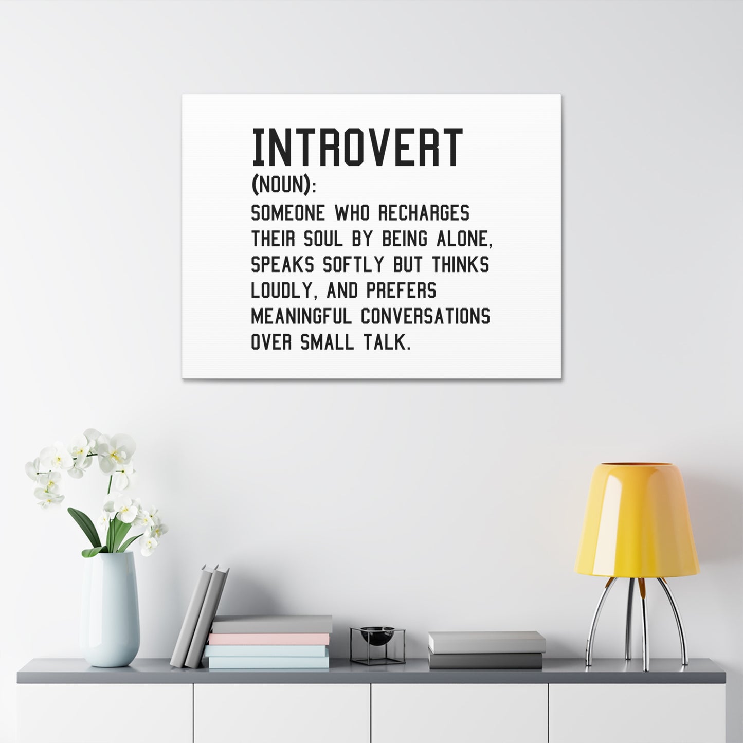 Minimalist Canvas Introvert Wall Art