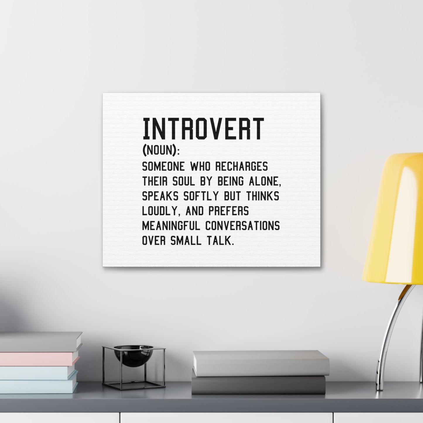 Minimalist Canvas Introvert Wall Art