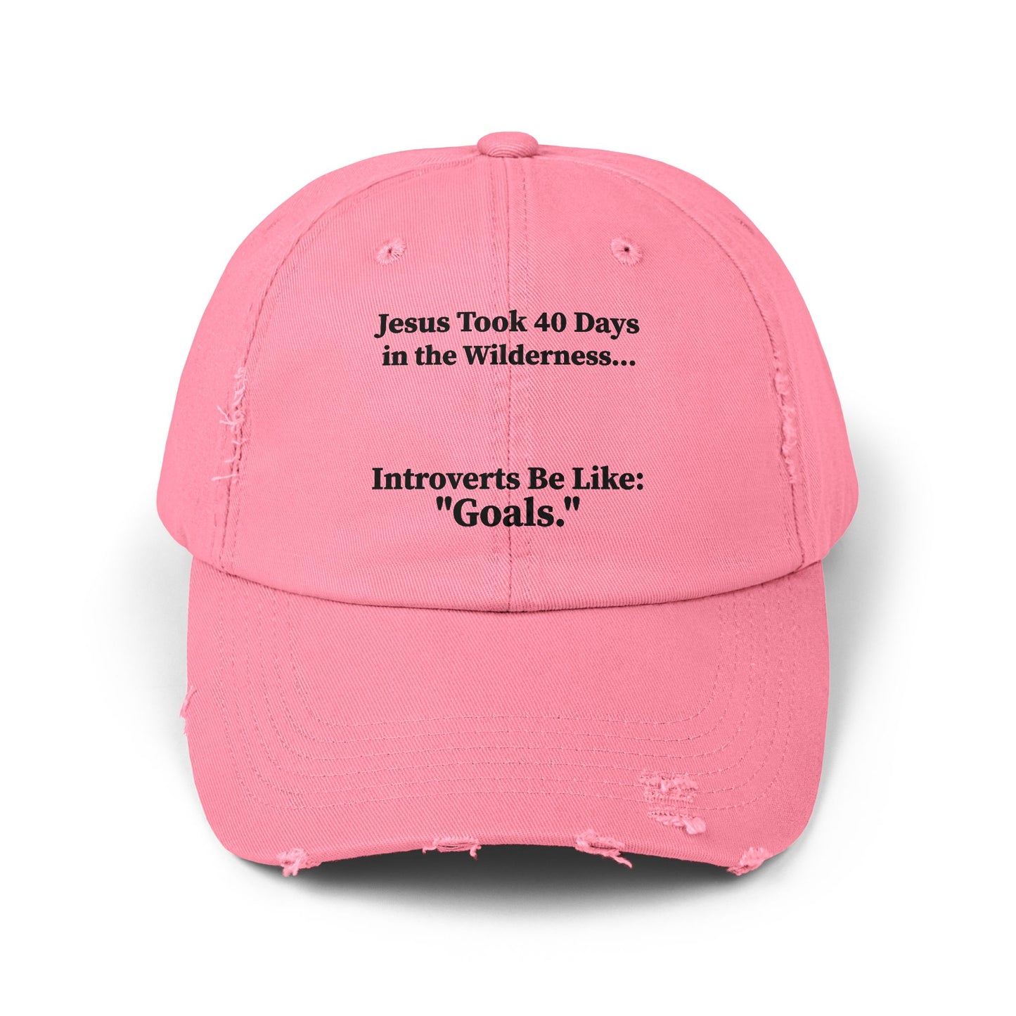Unisex Distressed Cap with Motivational Quotes
