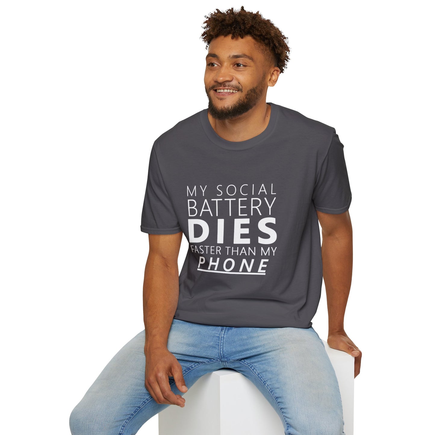 My Social Battery Dies Unisex T-Shirt