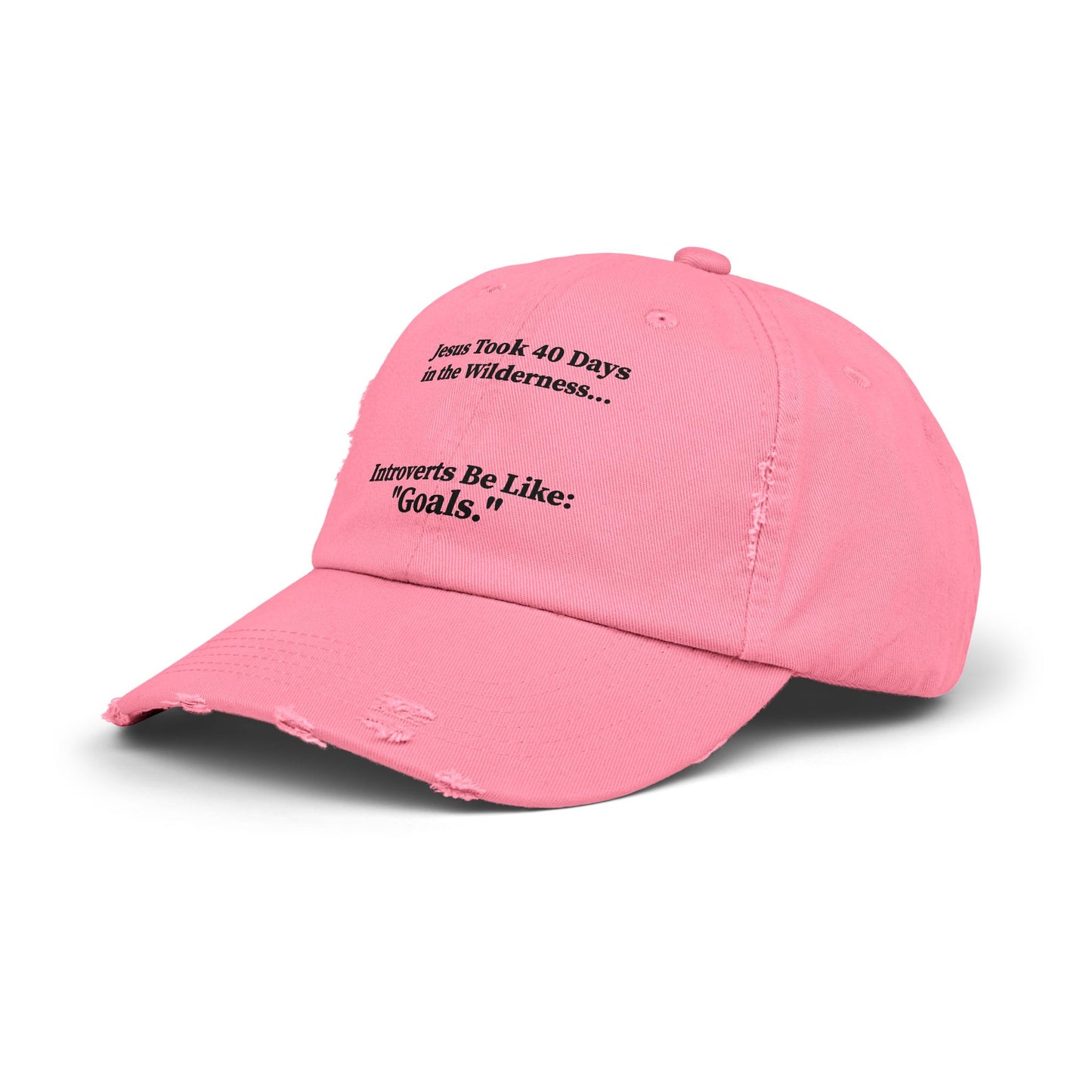 Unisex Distressed Cap with Motivational Quotes