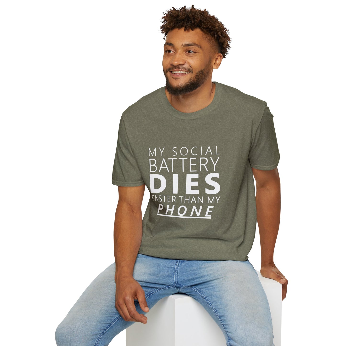 My Social Battery Dies Unisex T-Shirt