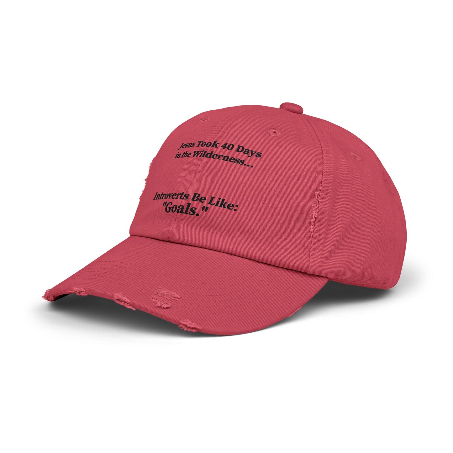 Unisex Distressed Cap with Motivational Quotes