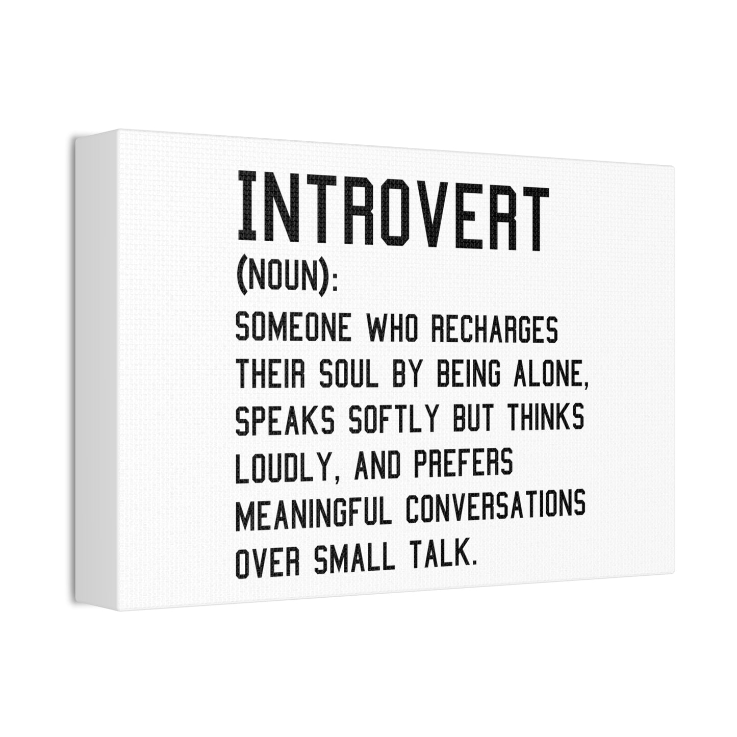 Minimalist Canvas Introvert Wall Art