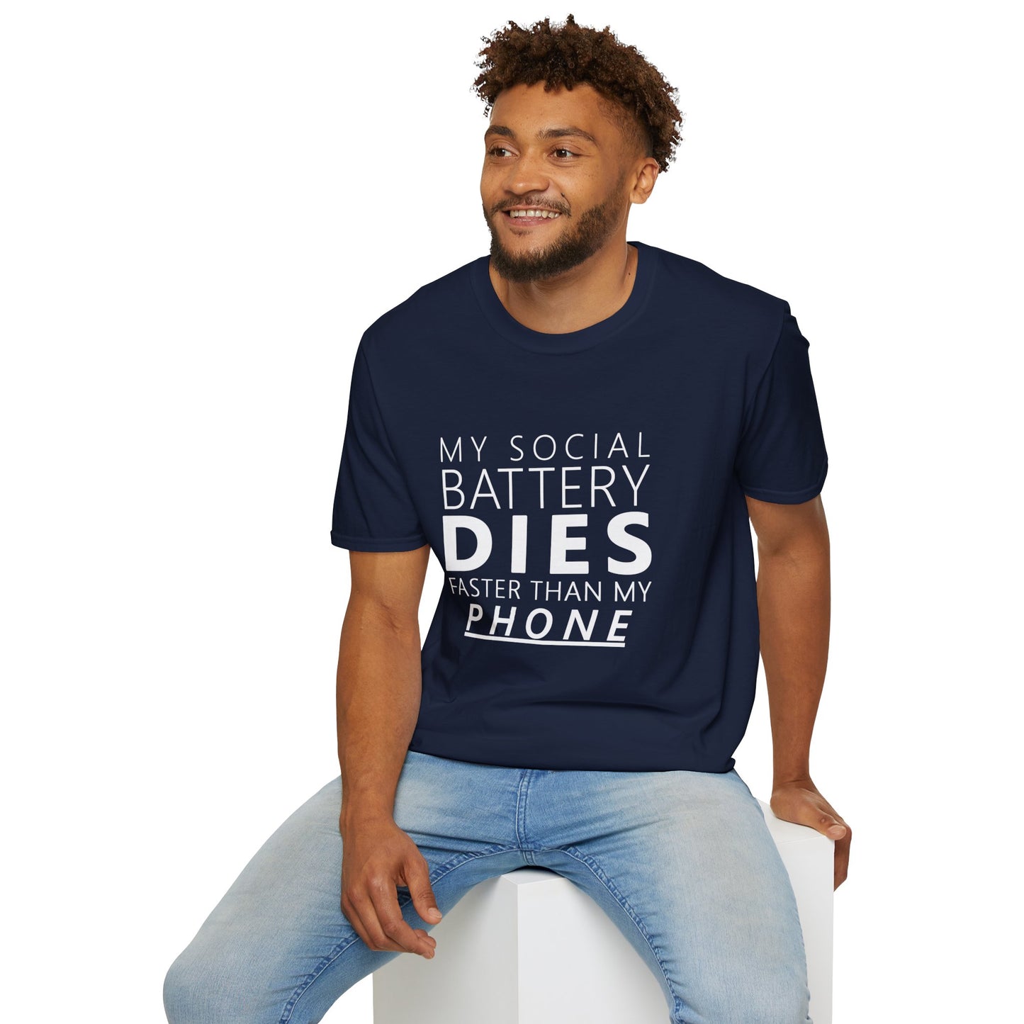 My Social Battery Dies Unisex T-Shirt