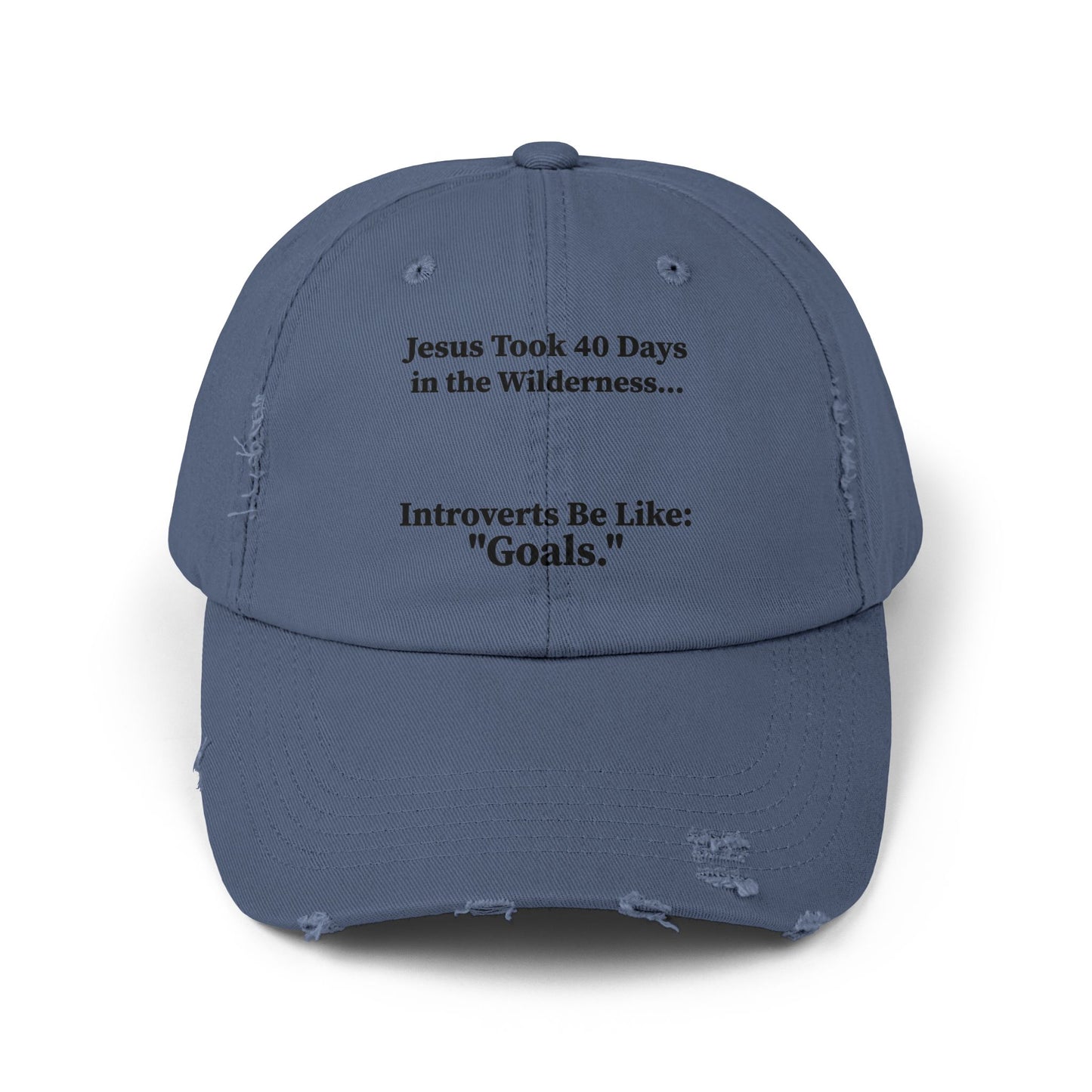 Unisex Distressed Cap with Motivational Quotes