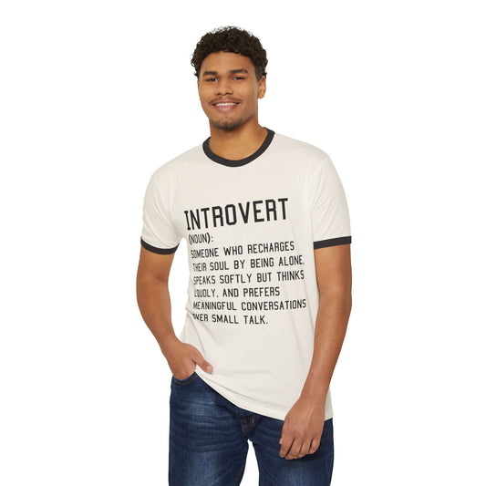 Unisex Introvert Cotton Ringer Unisex T-Shirt