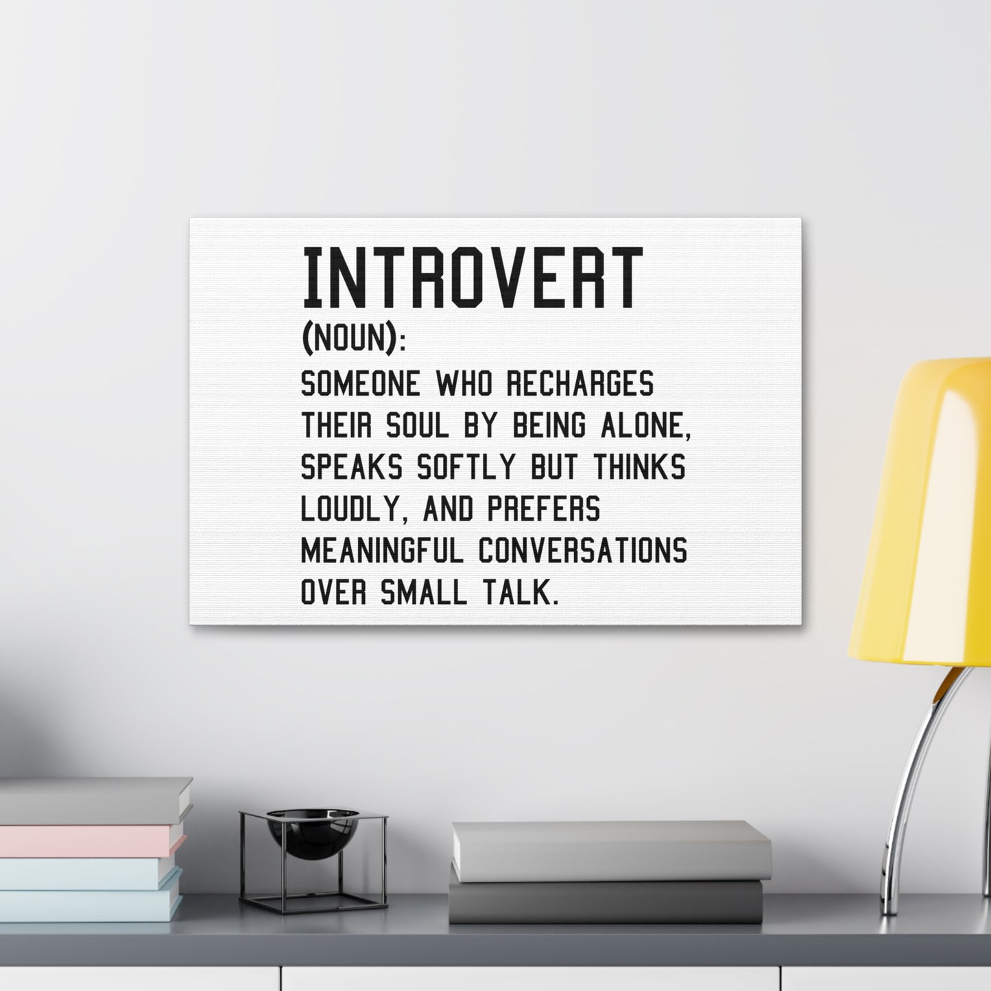 Minimalist Canvas Introvert Wall Art