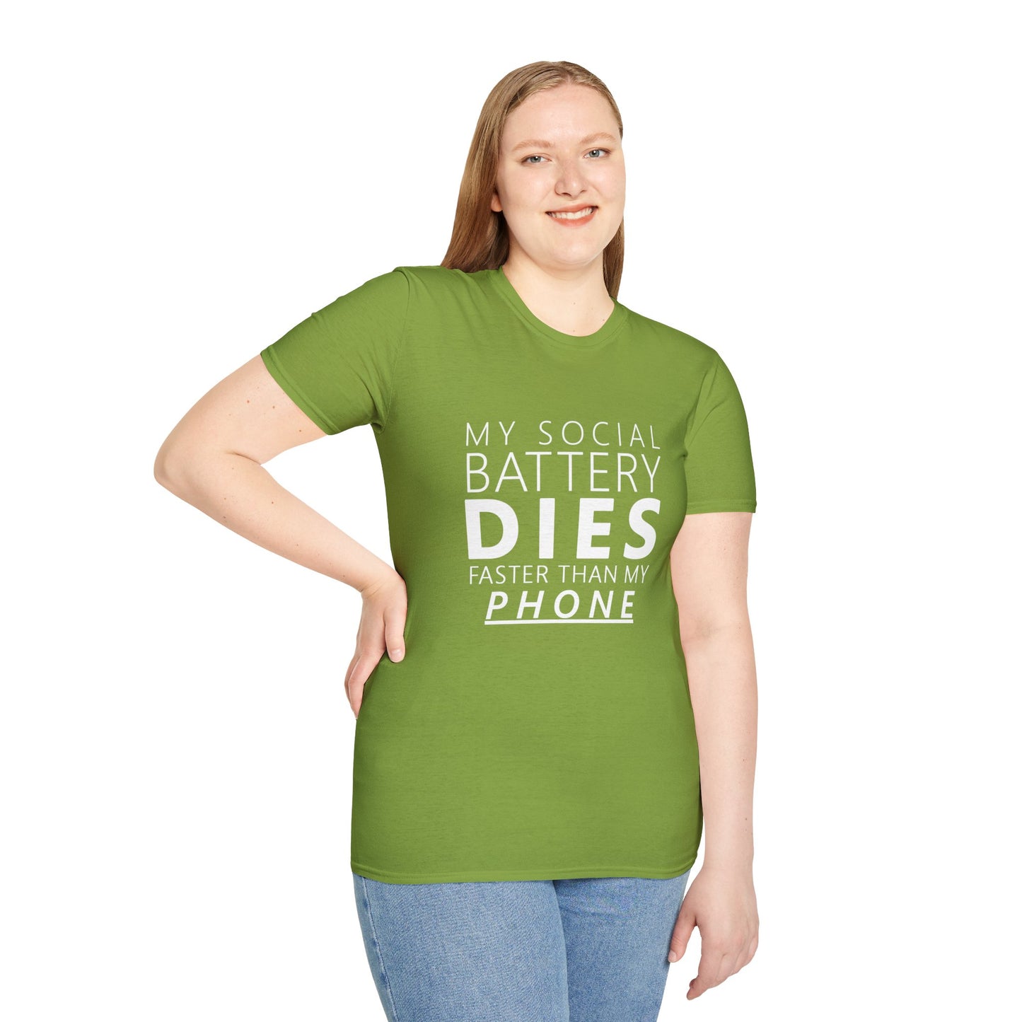My Social Battery Dies Unisex T-Shirt