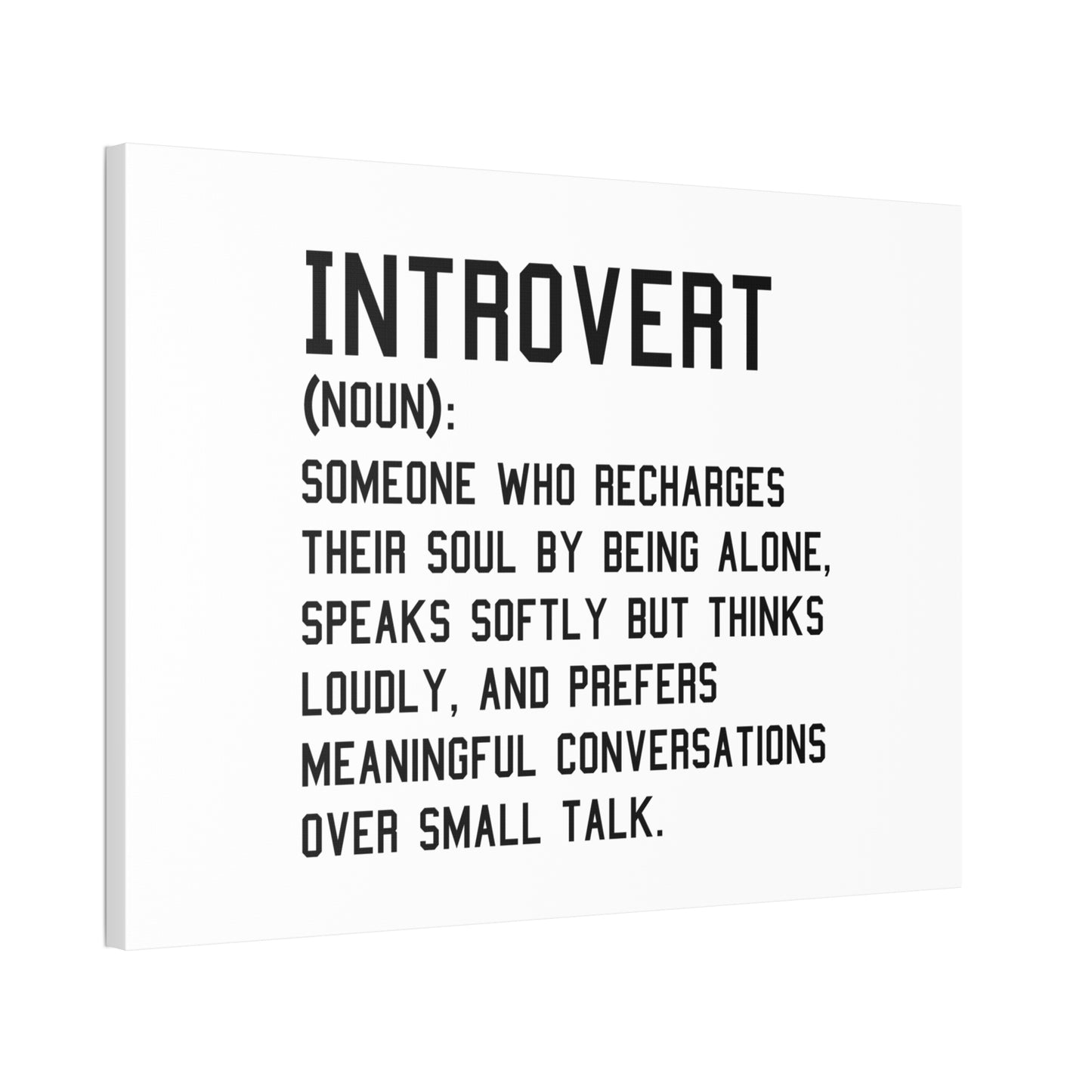 Minimalist Canvas Introvert Wall Art
