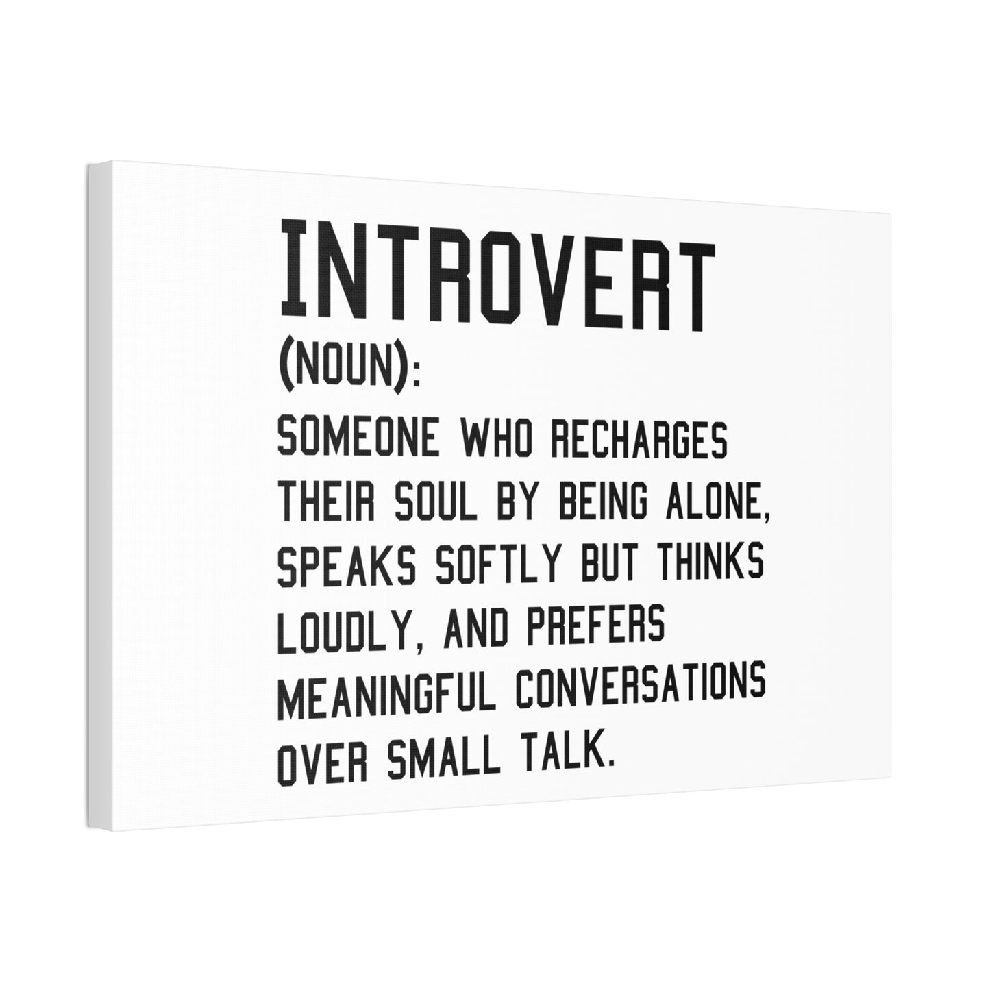 Minimalist Canvas Introvert Wall Art