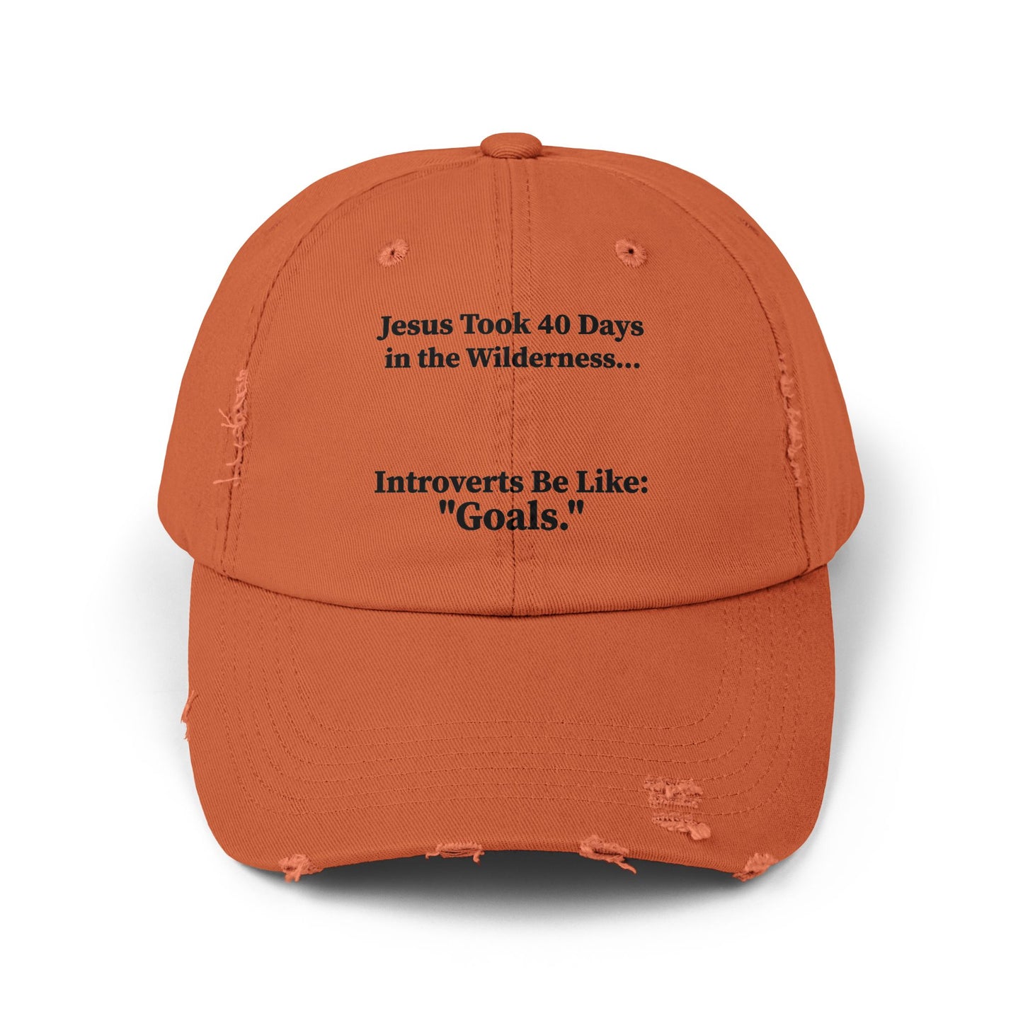 Unisex Distressed Cap with Motivational Quotes