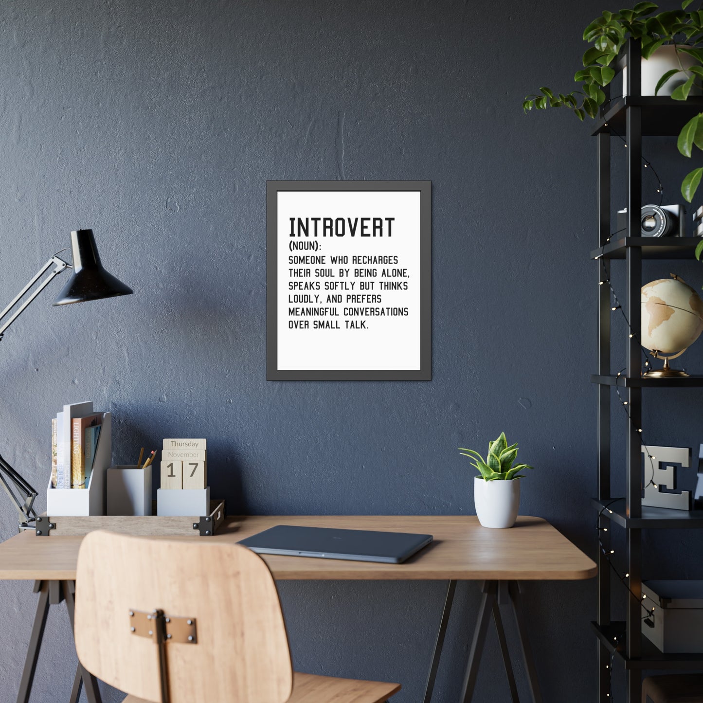 Cozy Home Introvert Framed Print Decor