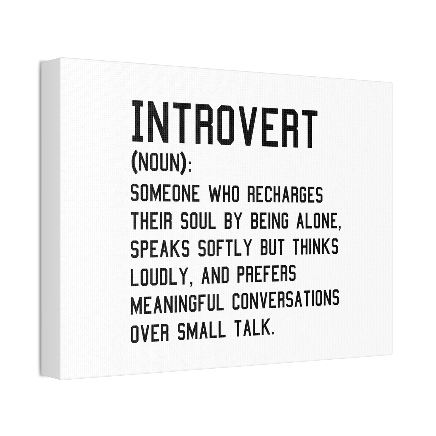 Minimalist Canvas Introvert Wall Art