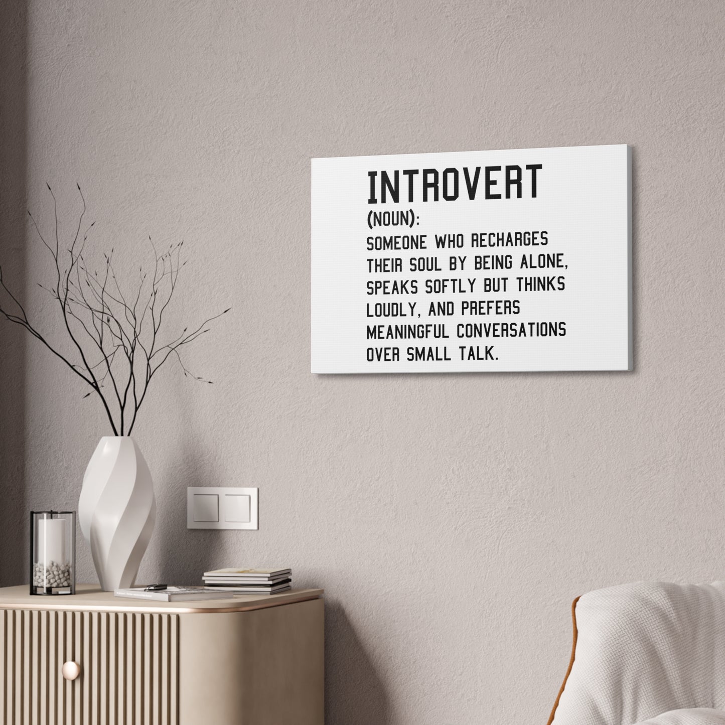 Minimalist Canvas Introvert Wall Art