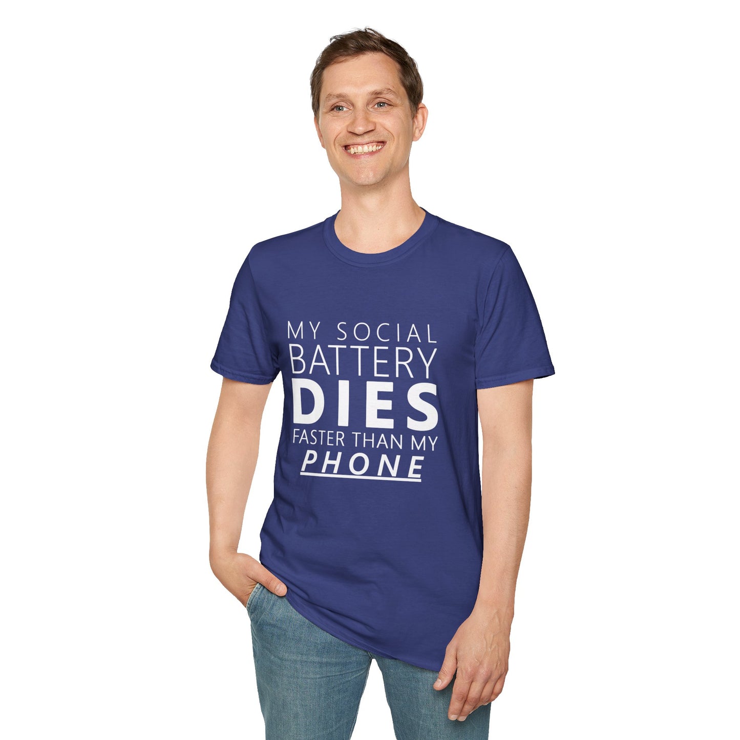 My Social Battery Dies Unisex T-Shirt