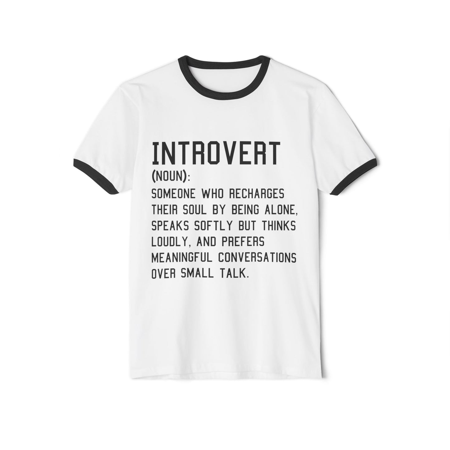 Unisex Introvert Cotton Ringer Unisex T-Shirt