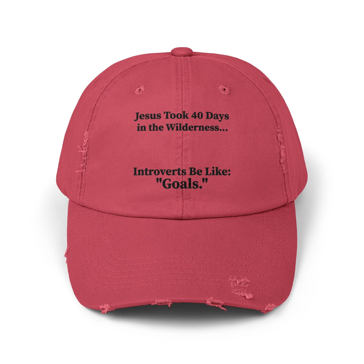 Unisex Distressed Cap with Motivational Quotes