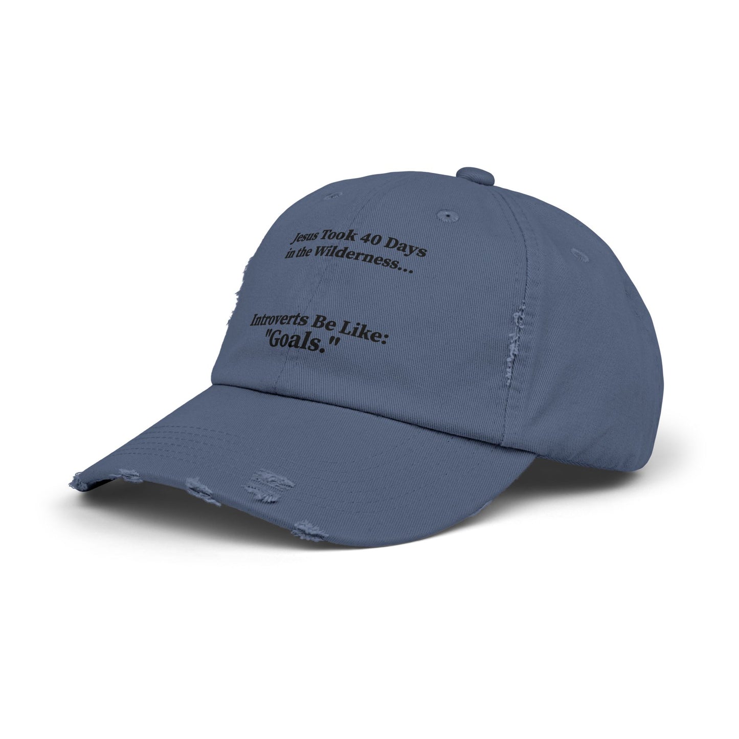 Unisex Distressed Cap with Motivational Quotes