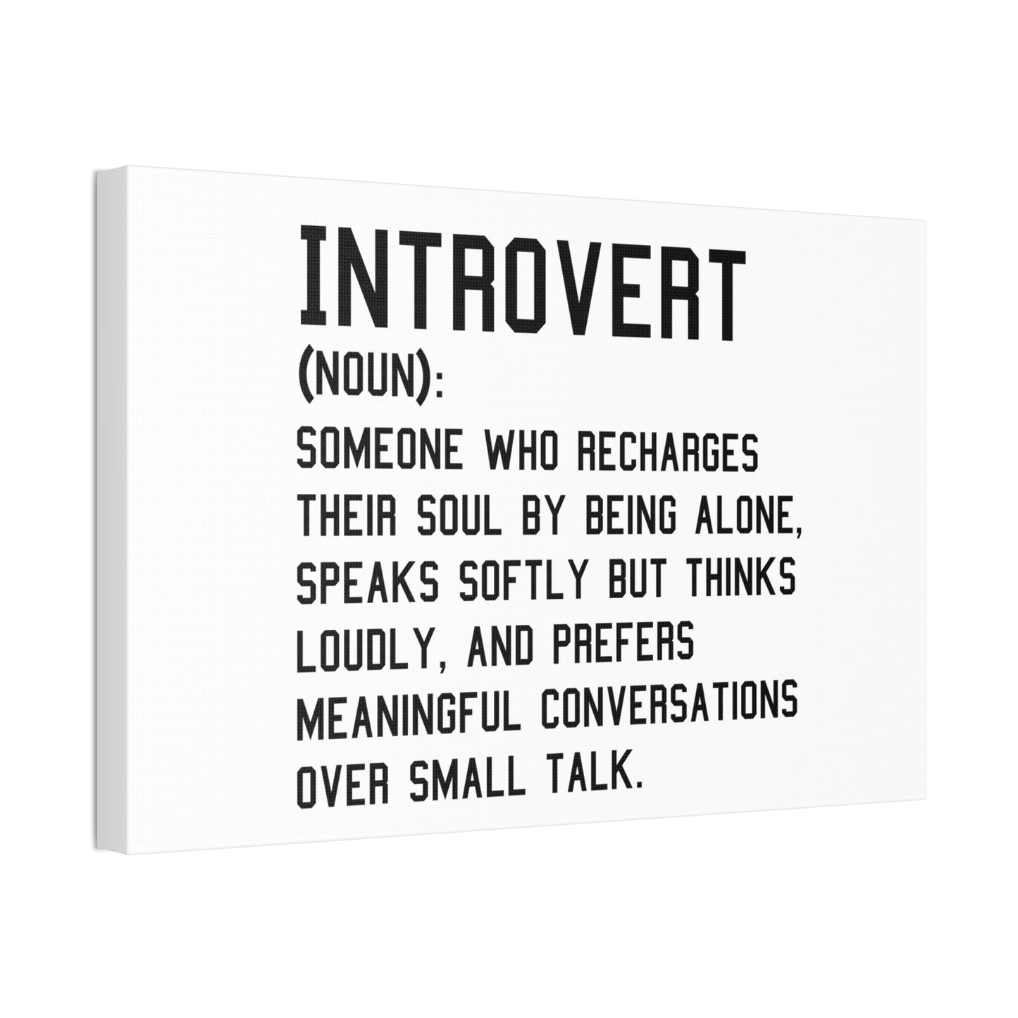 Minimalist Canvas Introvert Wall Art