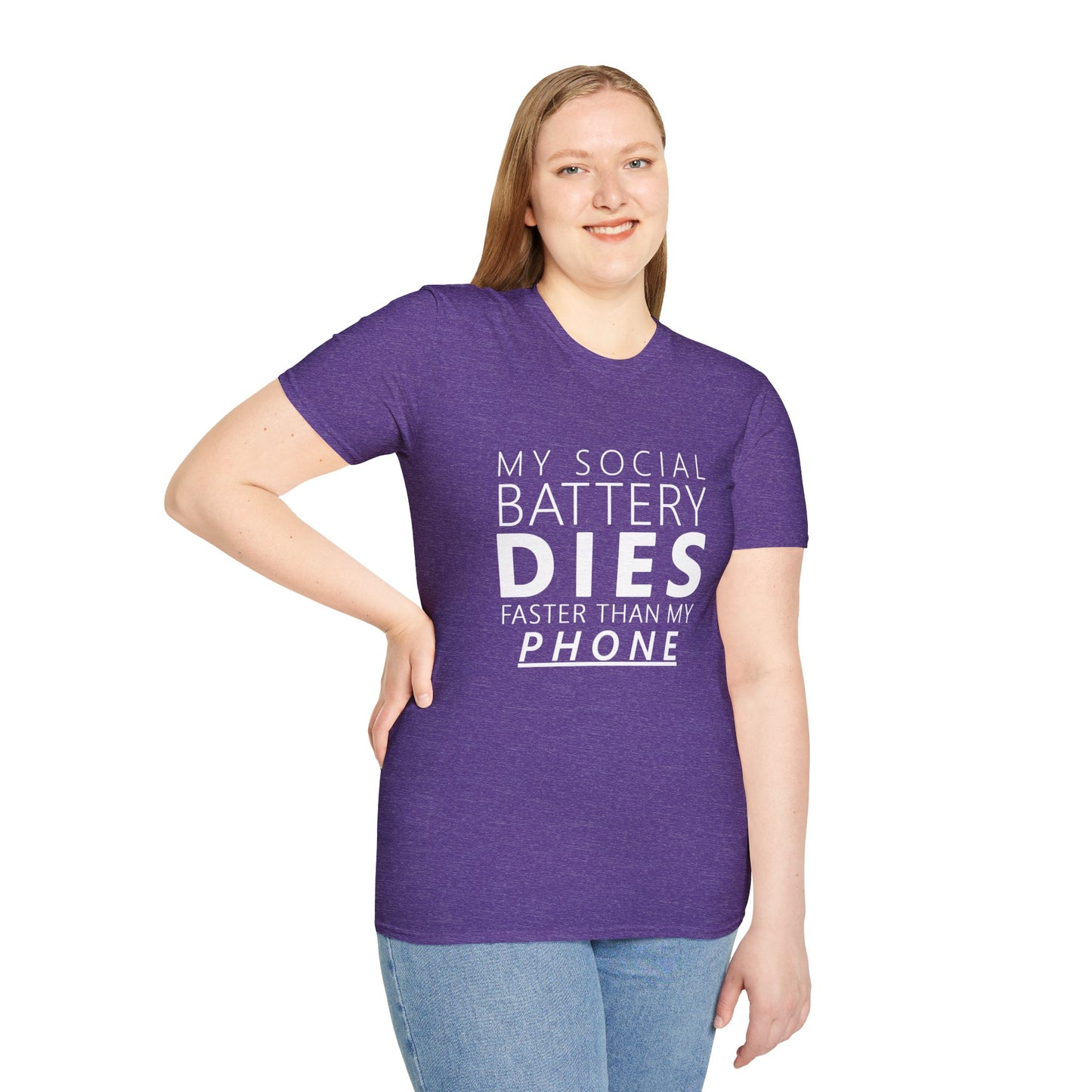 My Social Battery Dies Unisex T-Shirt