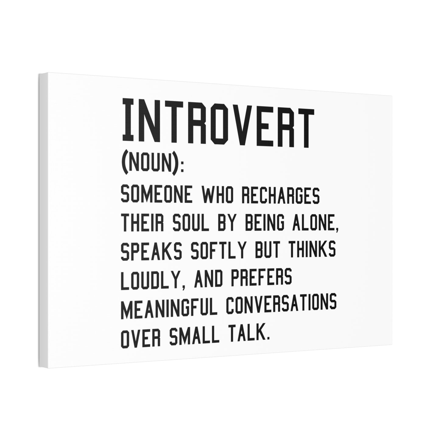 Minimalist Canvas Introvert Wall Art