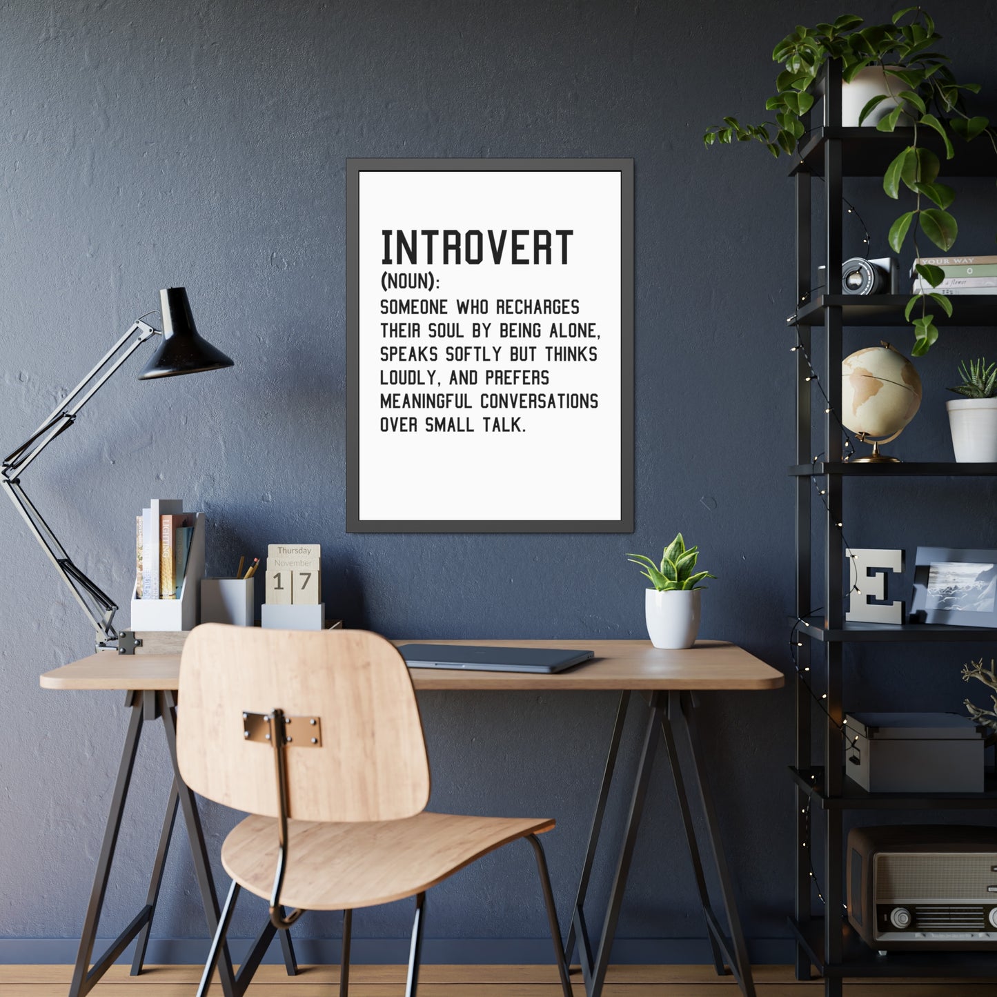 Cozy Home Introvert Framed Print Decor
