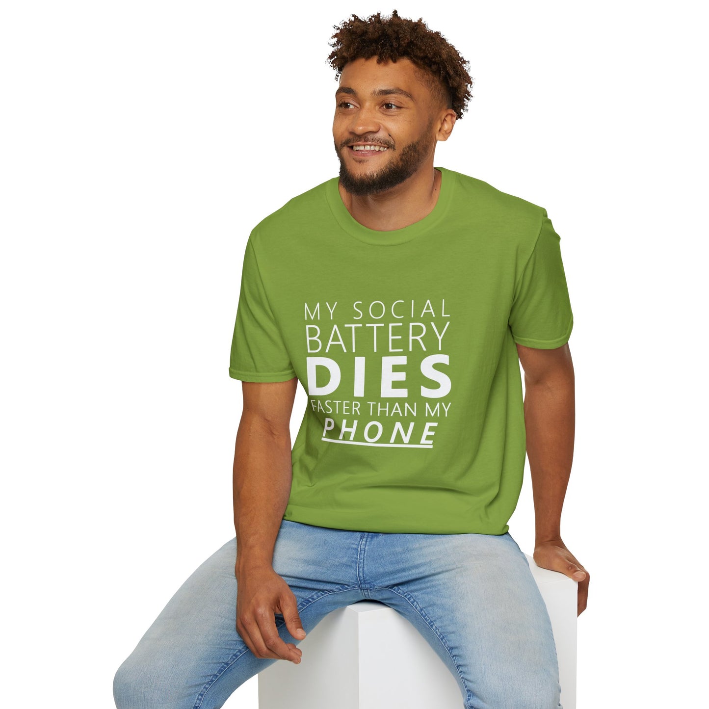 My Social Battery Dies Unisex T-Shirt