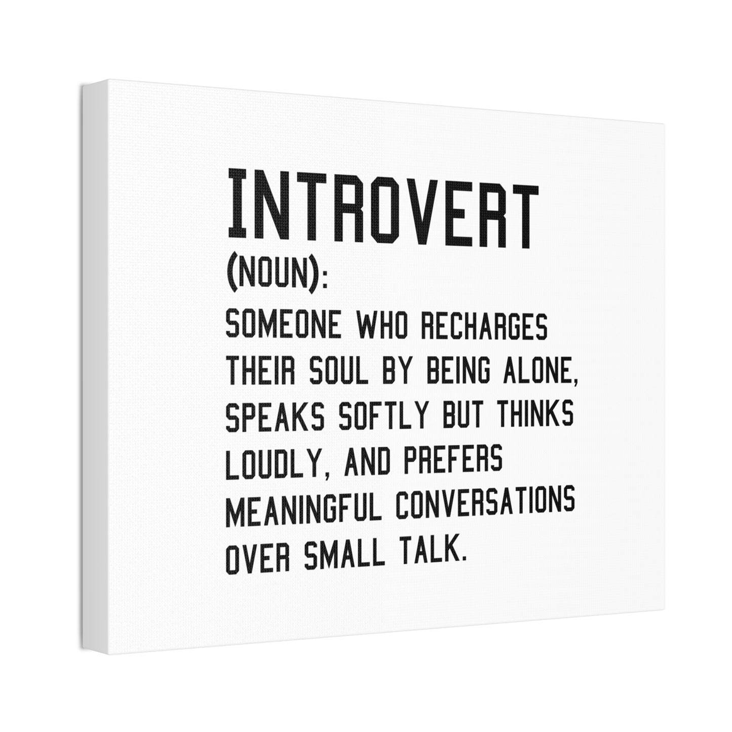 Minimalist Canvas Introvert Wall Art