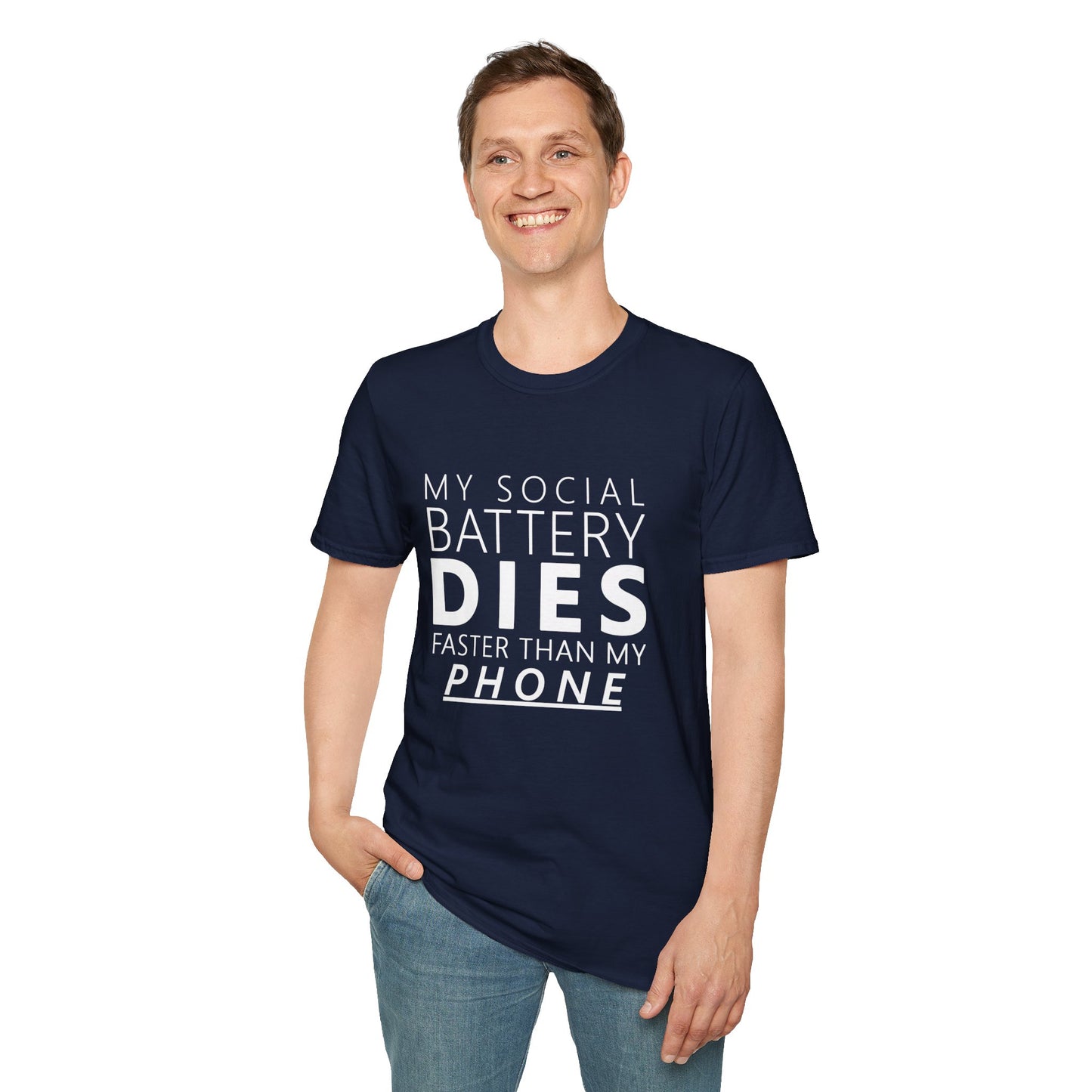 My Social Battery Dies Unisex T-Shirt