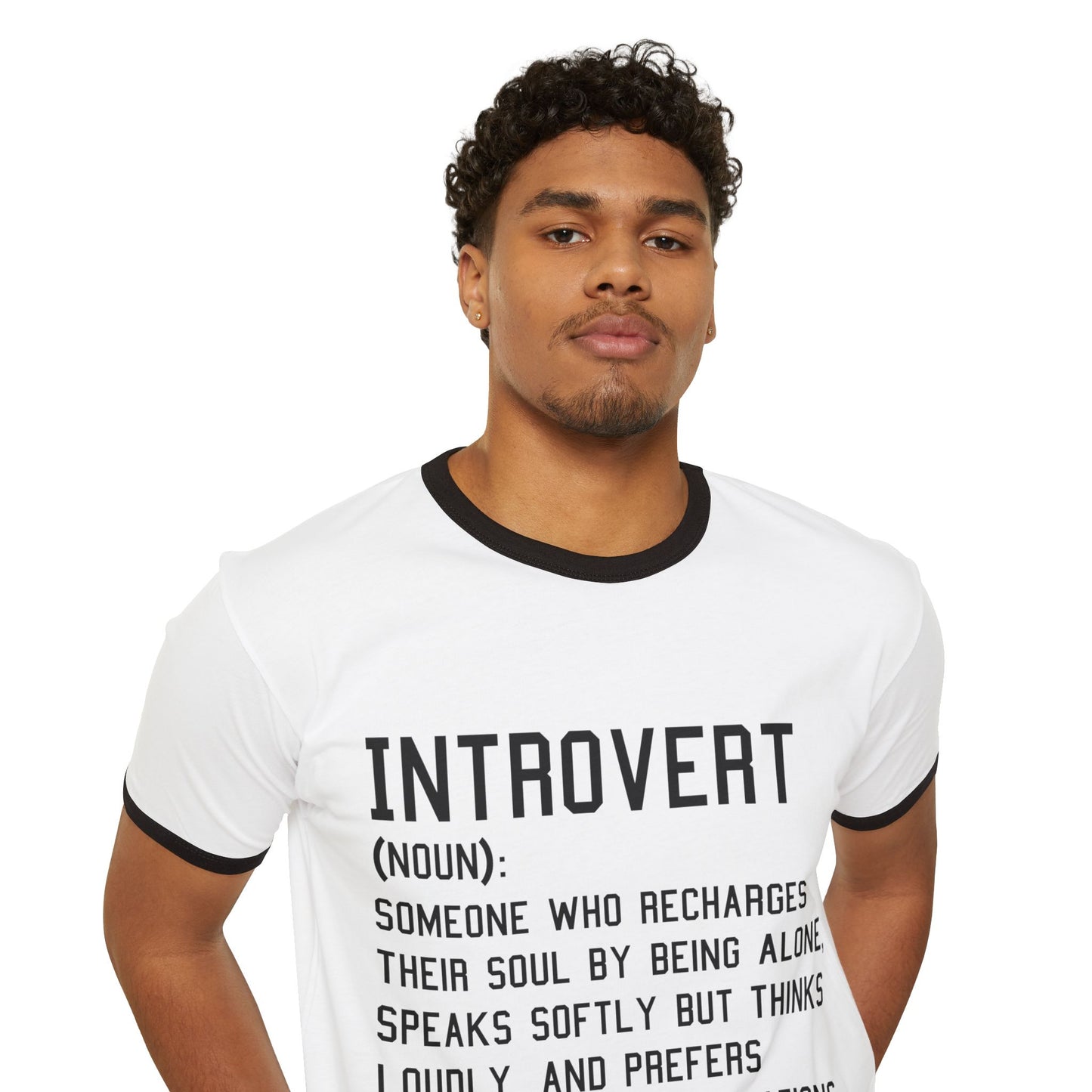Unisex Introvert Cotton Ringer Unisex T-Shirt