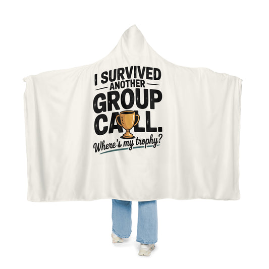 Cozy Group Call Snuggle Blanket, Hooded Throw for Zoom Meetings, Funny Gift for Remote Workers, Comfort in Style, Work from Home Essentials