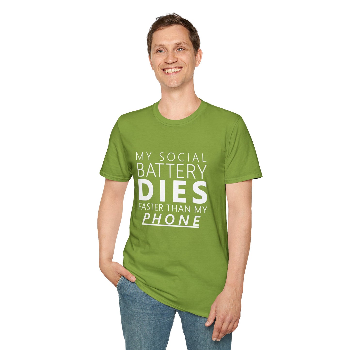 My Social Battery Dies Unisex T-Shirt