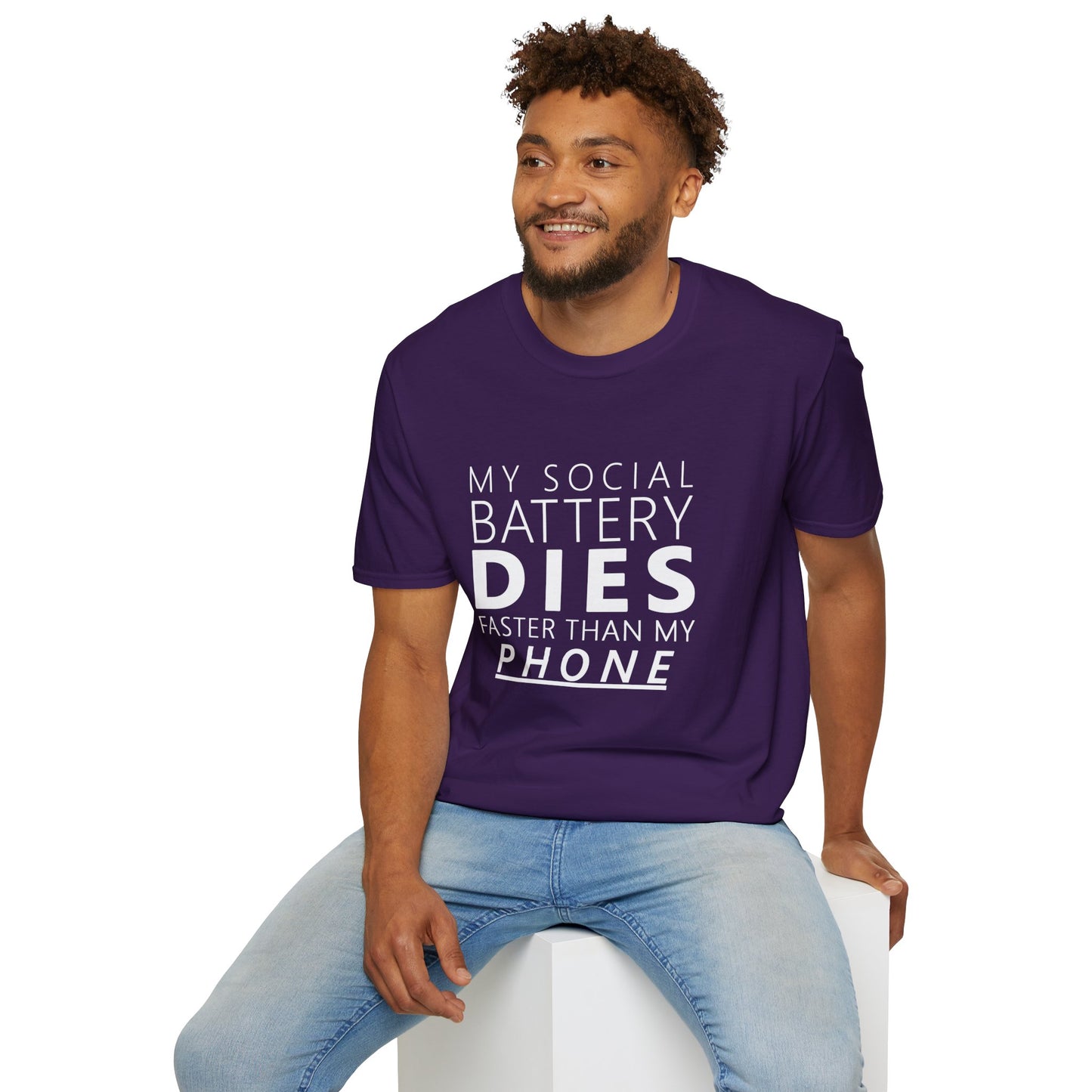 My Social Battery Dies Unisex T-Shirt