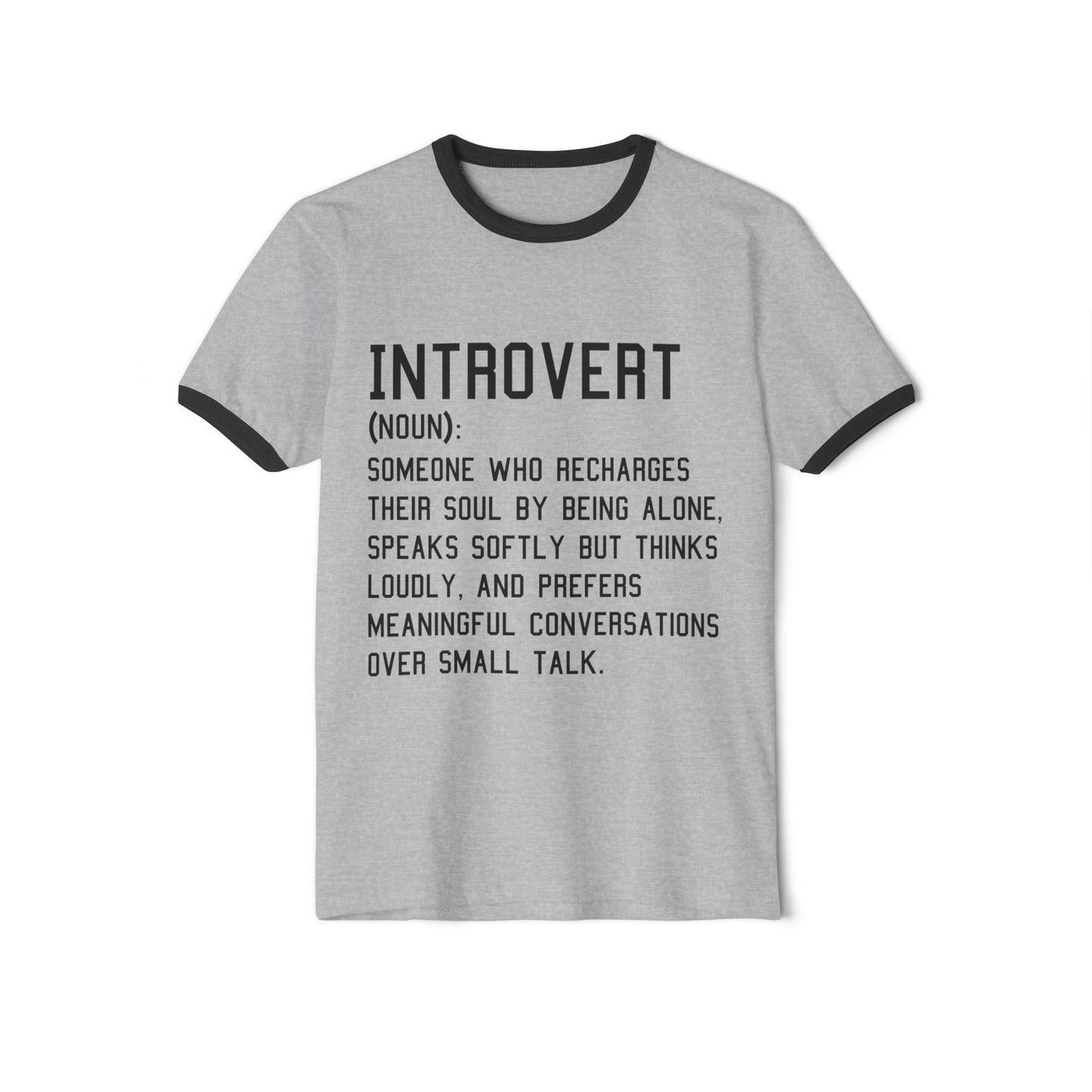 Unisex Introvert Cotton Ringer Unisex T-Shirt
