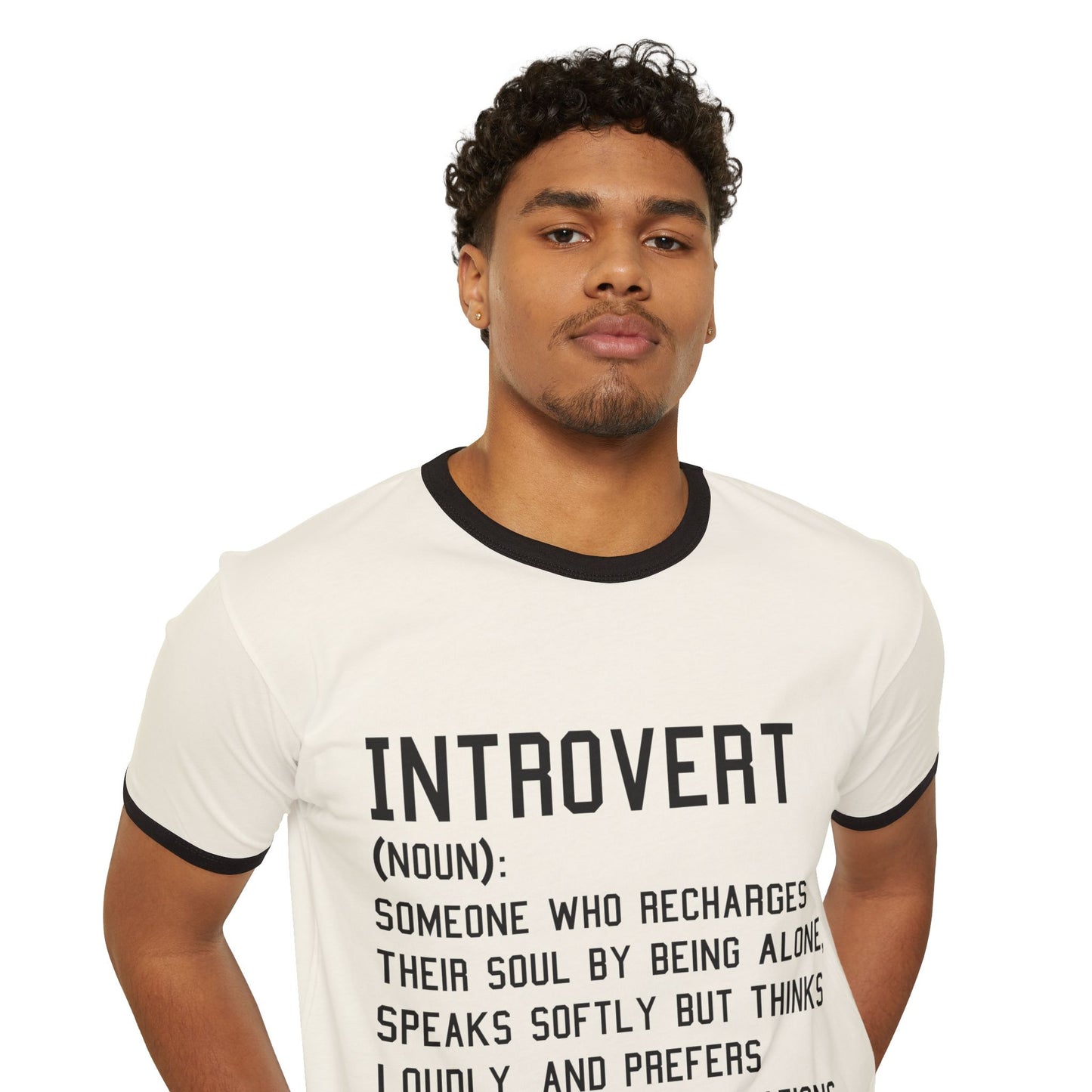 Unisex Introvert Cotton Ringer Unisex T-Shirt