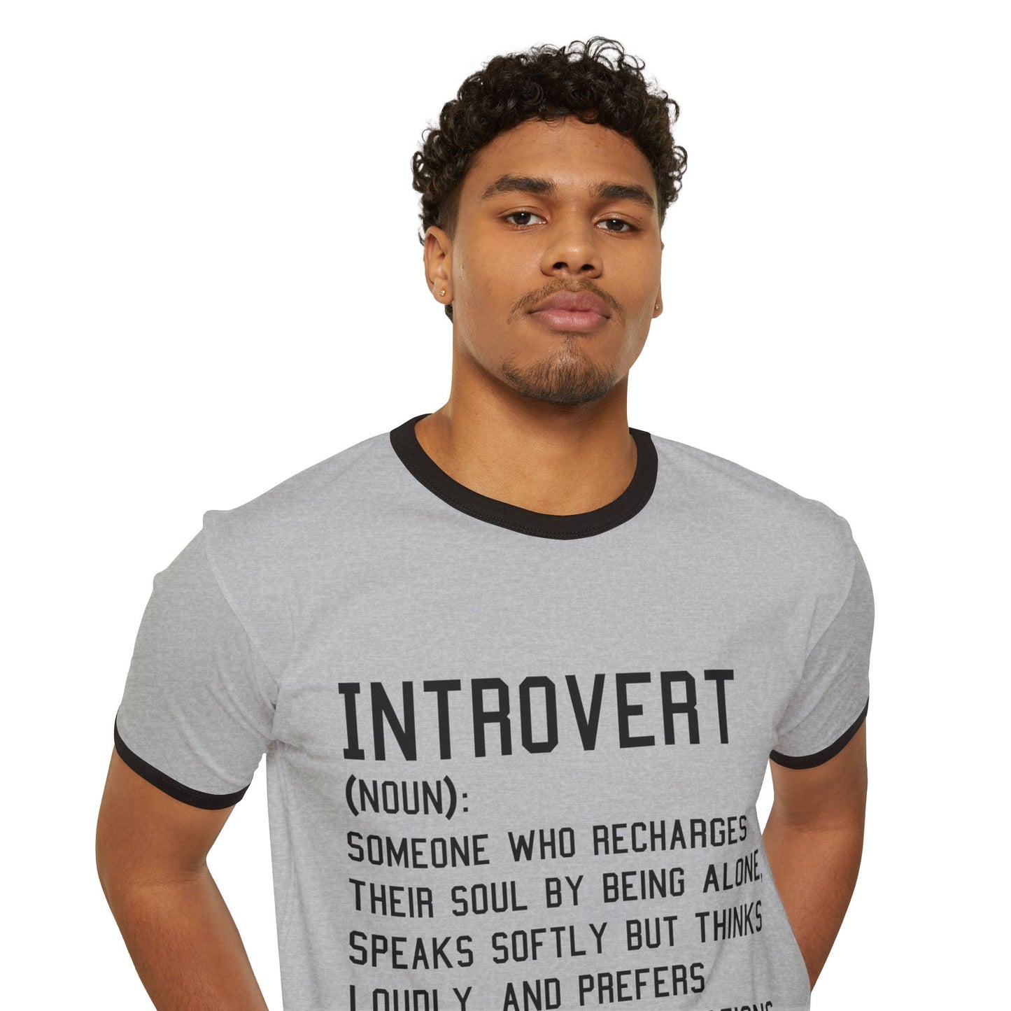 Unisex Introvert Cotton Ringer Unisex T-Shirt