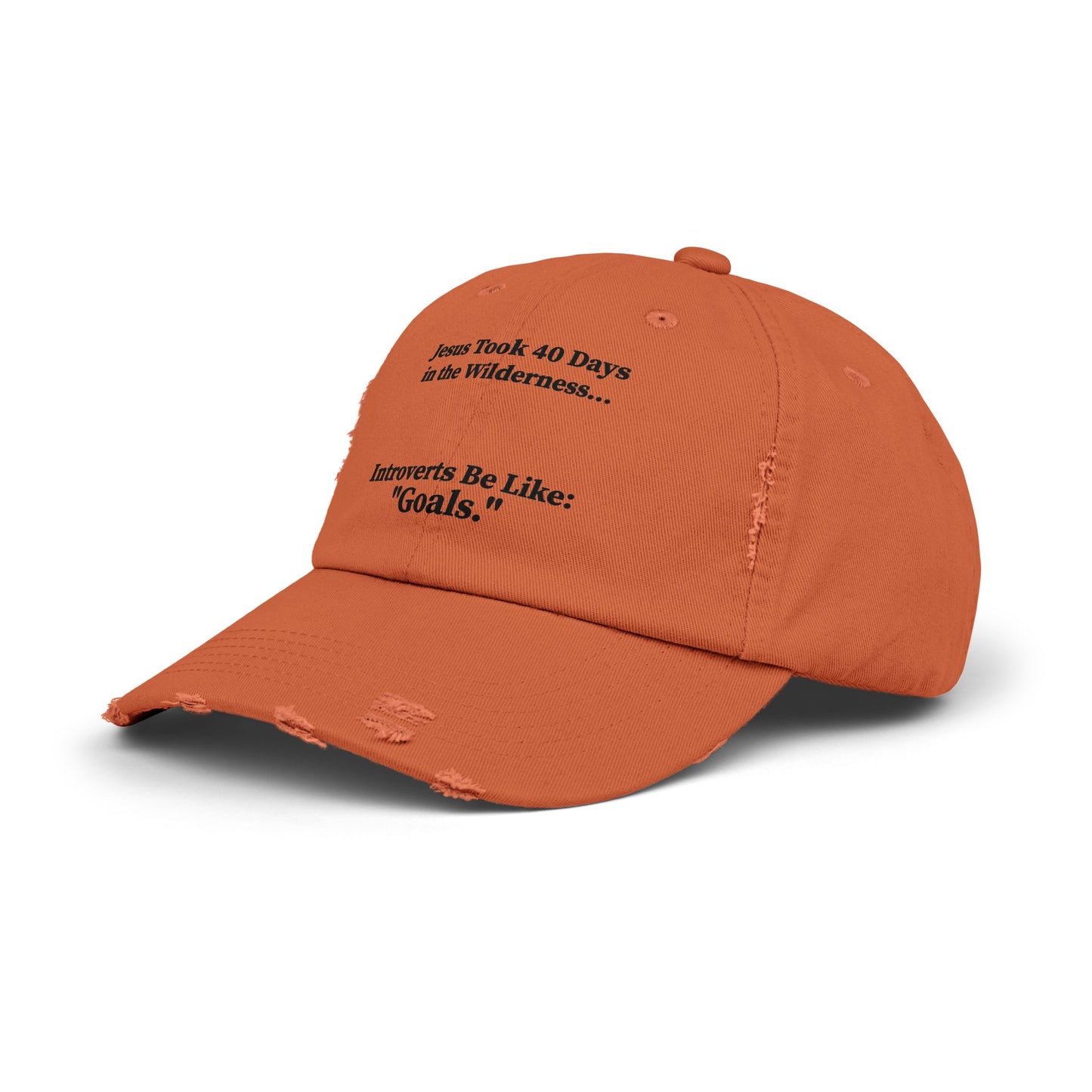 Unisex Distressed Cap with Motivational Quotes