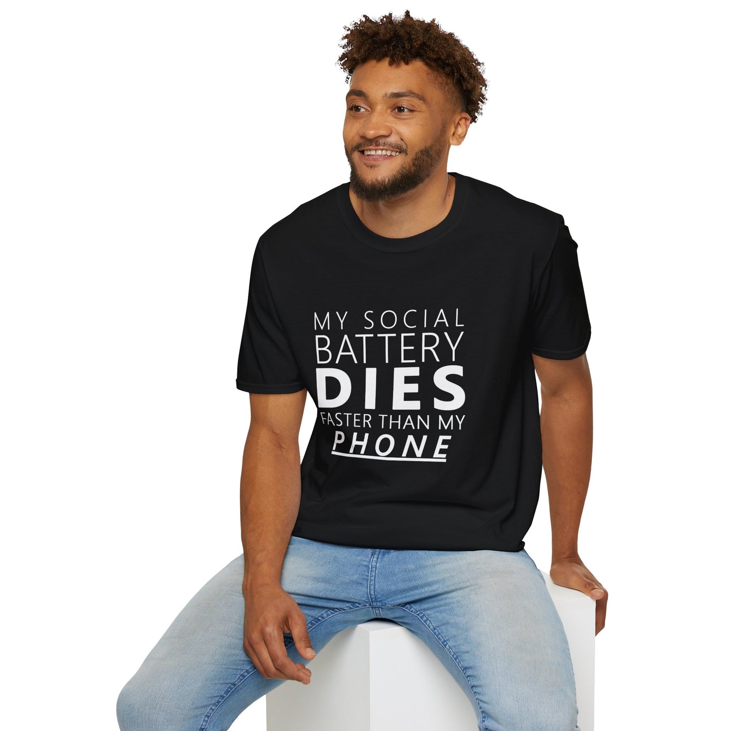 My Social Battery Dies Unisex T-Shirt